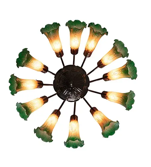 The Amber/Green Pond Lily by Meyda Lighting - Image 7