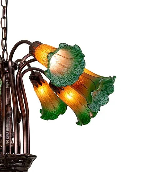 The Amber/Green Pond Lily by Meyda Lighting - Image 9