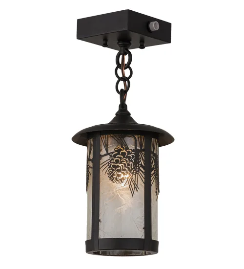 8" Wide Fulton Winter Pine Mini Pendant