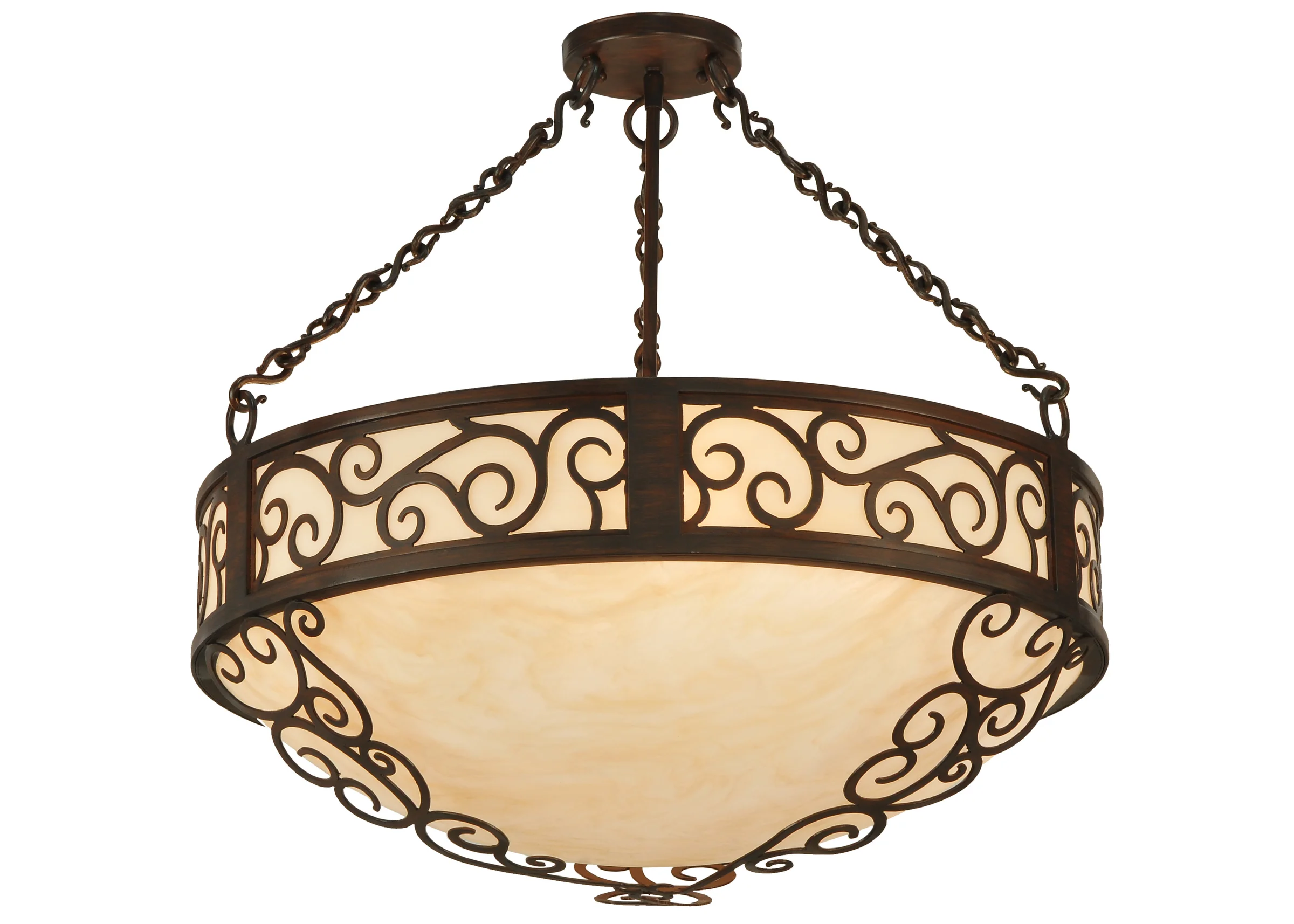 Lilliana Four Light Pendant in Rustic Iron