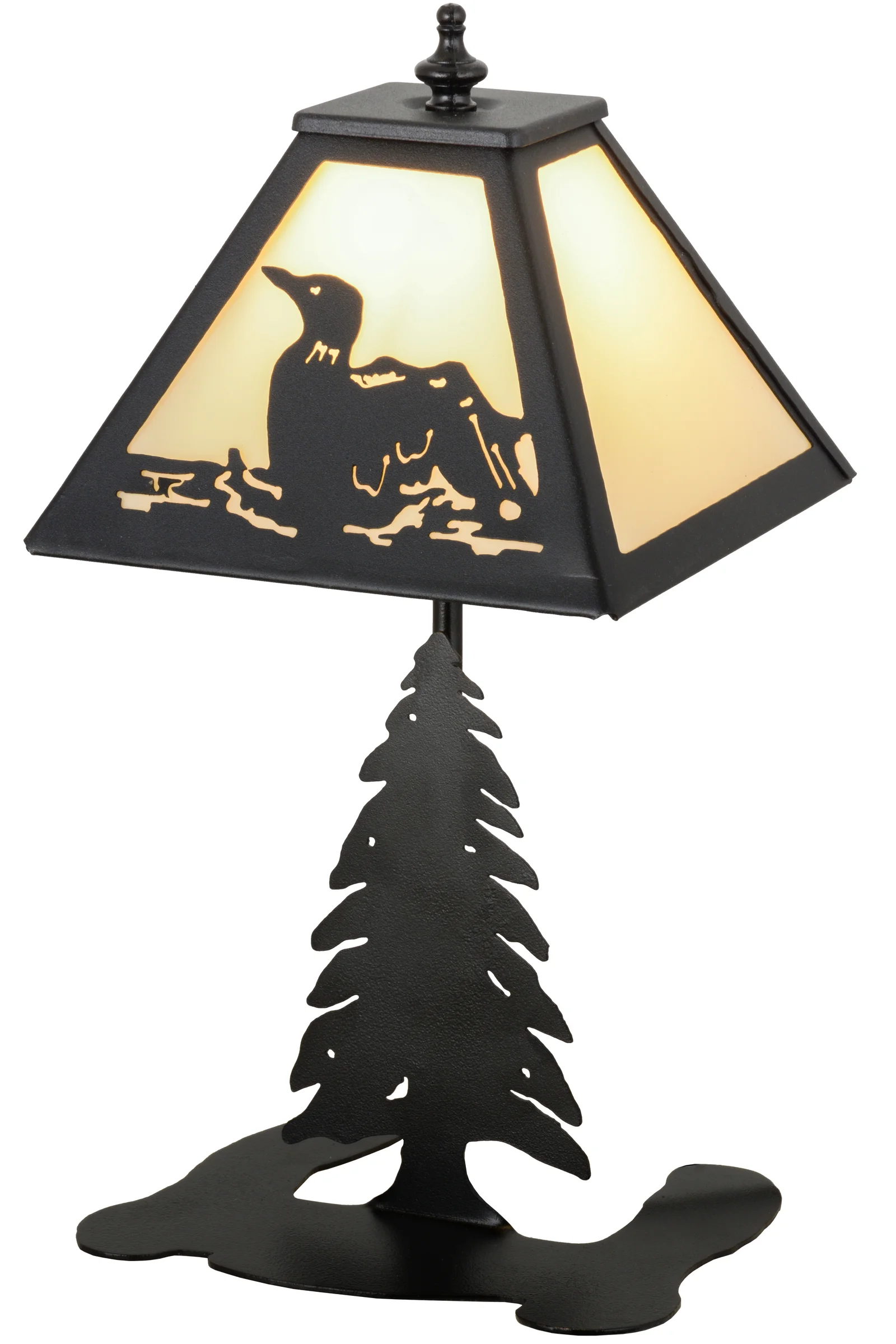 Loon One Light Accent Lamp in Textured Black Textured Black