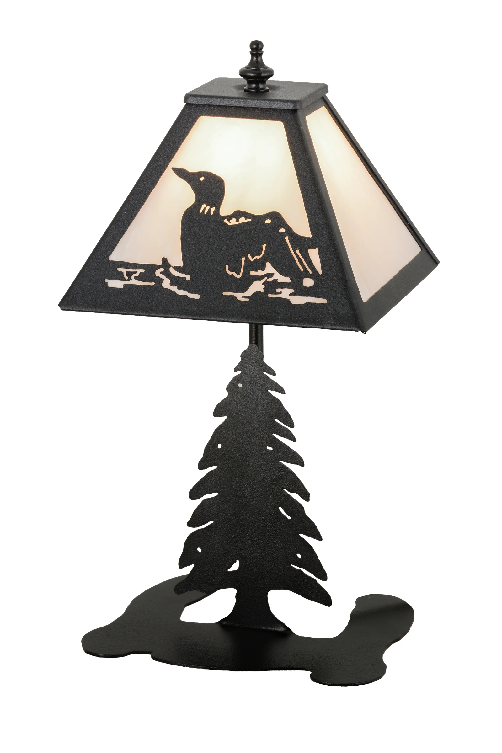Loon One Light Accent Lamp in Textured Black Textured Black