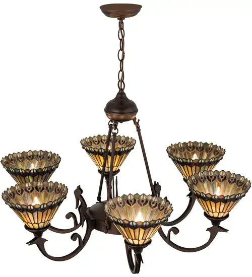 The Tiffany Jeweled Peacock by Meyda Lighting - Image 4