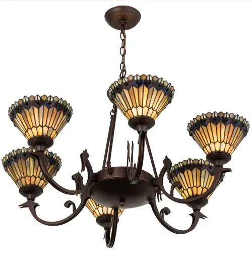 The Tiffany Jeweled Peacock by Meyda Lighting - Image 6