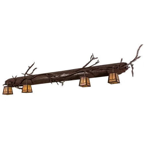 74"W Pine Branch Valley View 4 LT Vanity Light