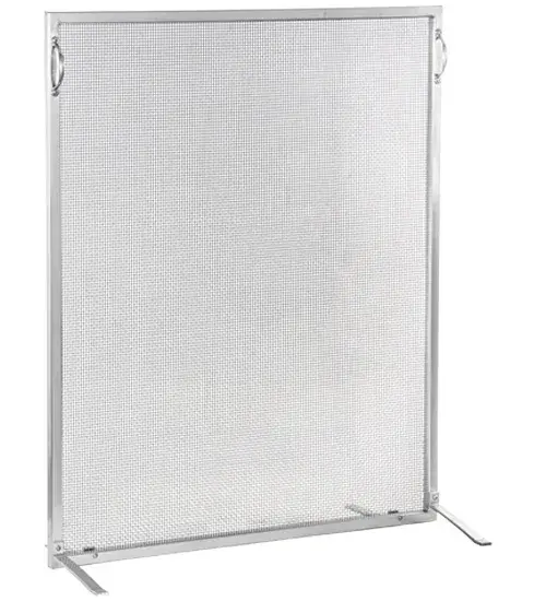 A clean architectural looking design to highlight a working fireplace in your home; lodge; restaurant or business. The handsome Extreme Chrome finish and mesh add a unique appeal to any space. The firescreen is handcrafted in Meyda's manufacturing facility in Upstate New York; at the foothills of the Adirondack Mountains. Custom sizes; designs and finishes are available.