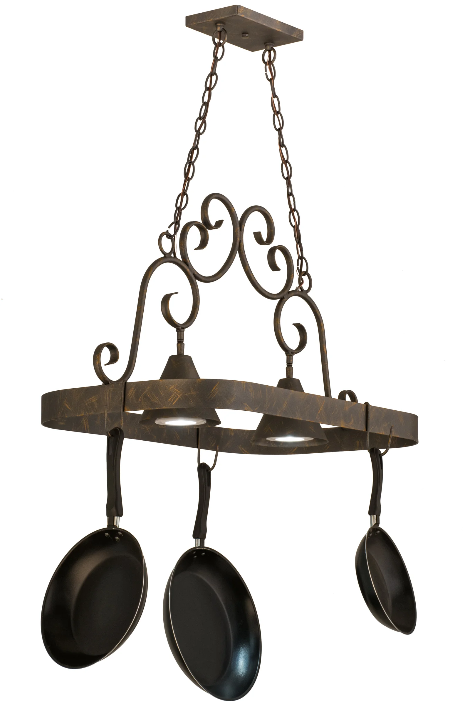 Elana Two Light Pot Rack in French Bronze