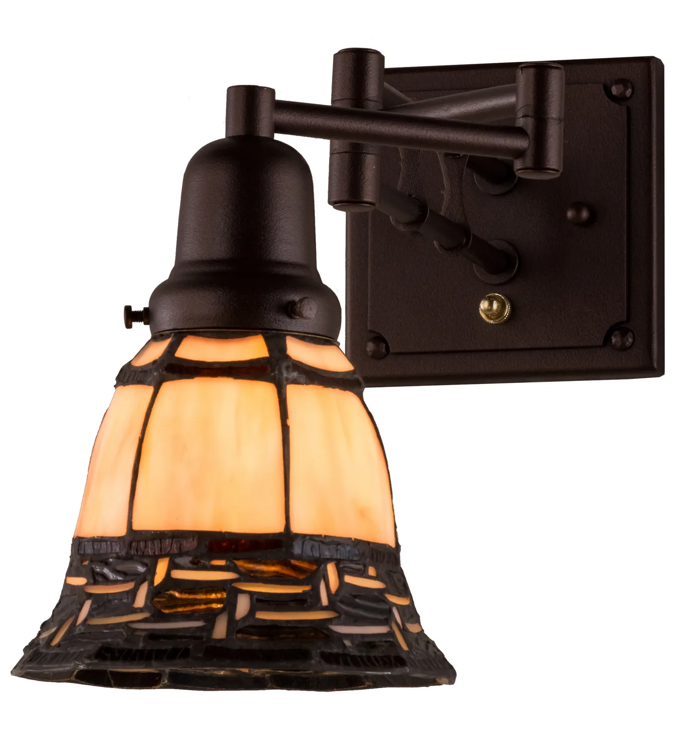 Ilona One Light Swing Arm Wall Sconce in Mahogany Bronze