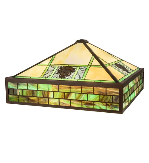 27" Square Pinecone Ridge Shade