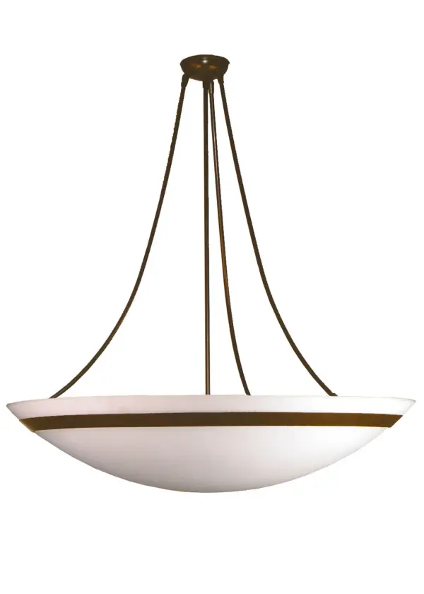 The handsome inverted pendant features a Opal Satine glass bowl and is handcrafted in the USA by highly skilled artisans. The pendant offers hardware that is featured in a Timeless Bronze finish. The fixture is custom crafted in the USA. Custom colors, styles, sizes and dimmable energy efficient lamping options such as LED are available. The pendant is UL and cUL listed for dry and damp locations. Collection: Opal Satine Finish: Timeless Bronze Glass: Satin White Opal Glass Width: 32.00" Height: 24.00" Length: 32.00" Weight: 19.00 lb Extension from Wall: 5.00" Number of Bulbs: 4 Maximum Wattage: 60.00 W Bulb Type: A19 Bulb Base: E26 Light Source: LED Color Temperature: 3000 K Material: Steel Country of Origin: USA Safety Listing: Dry Safety Rating: Damp LED