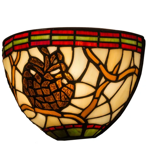 8" Wide Pinecone Wall Sconce