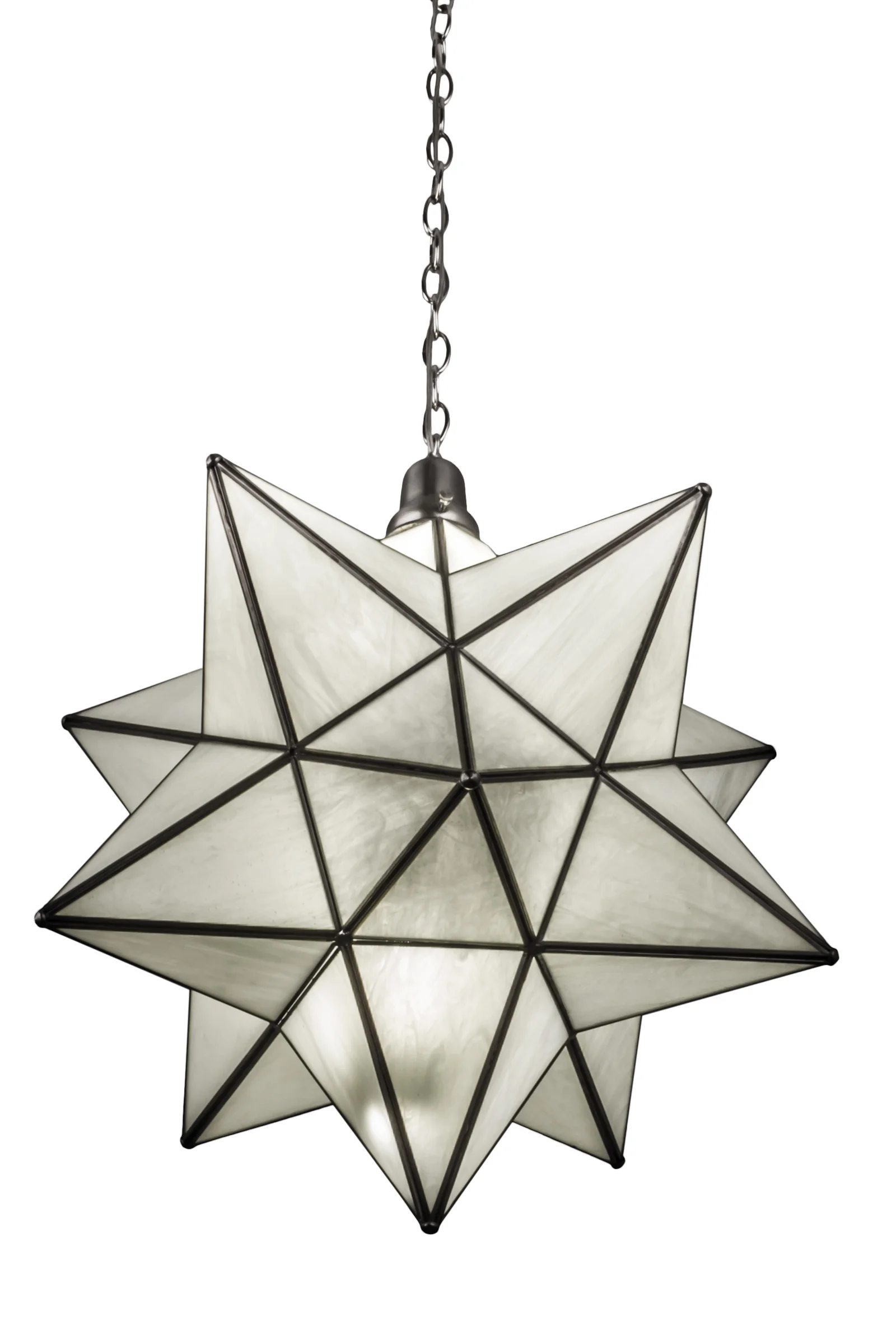 Moravian Star LED Pendant in Brushed Nickel