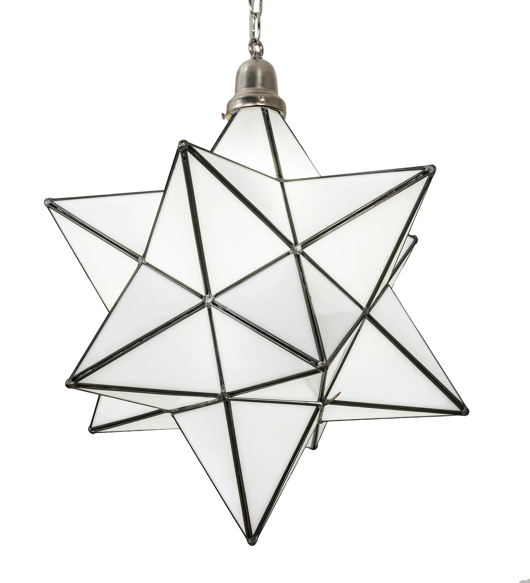 Moravian Star LED Pendant in Brushed Nickel