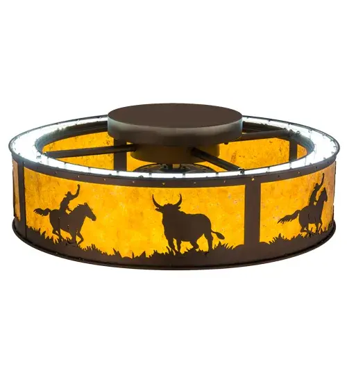 The Cowboy & Steer by Meyda Lighting - Image 4