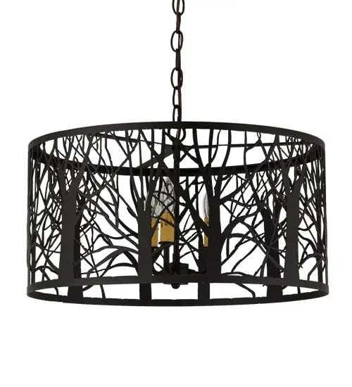 20" Wide Winter Maple Pendant - Image 3