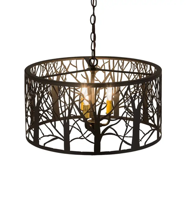 20" Wide Winter Maple Pendant - Image 4