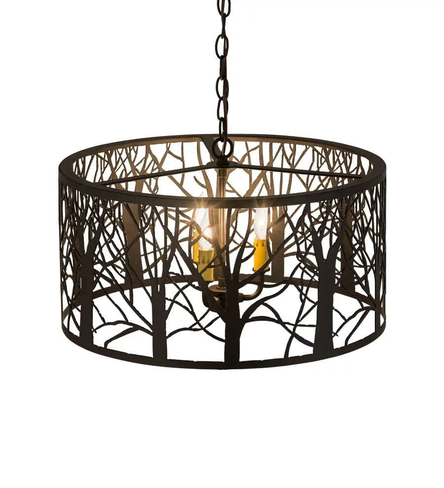 20" Wide Winter Maple Pendant - Image 4