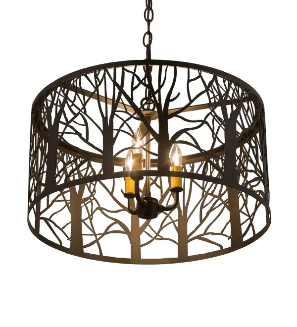 20" Wide Winter Maple Pendant - Image 6