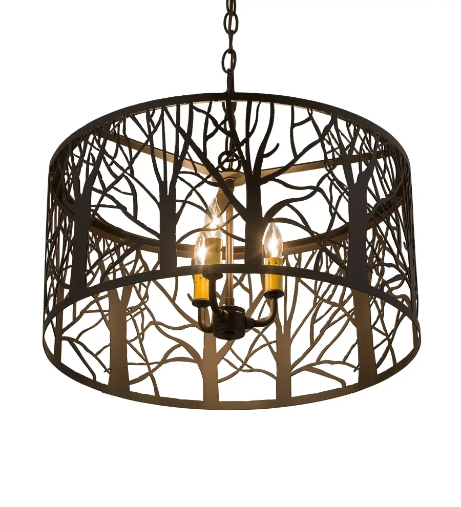 20" Wide Winter Maple Pendant - Image 6