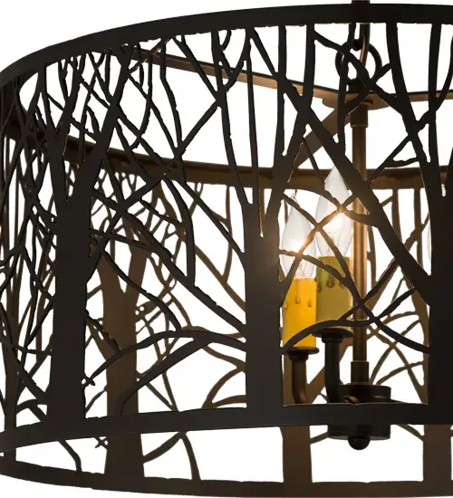 20" Wide Winter Maple Pendant - Image 8