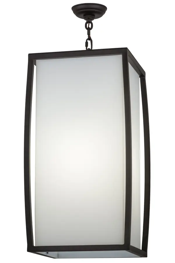 This architecturally styled fixture offers a unique; clean design to match any interiors. Give your decor an extra edge with this pendant; which is highlighted with a solid steel structure that surrounds a Statuario Idalight diffuser The hardware and frame are featured in an Oil Rubbed Bronze finish. Handcrafted in the USA; Kitzi is available in custom sizes; styles and finishes; as well as dimmable energy efficient lamping options. UL and CUL listed for damp and dry locations.