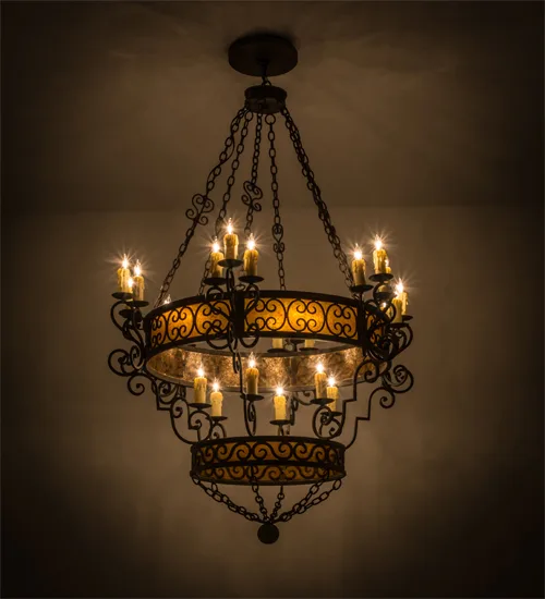 48"W Isabo 24 LT Two Tier Chandelier