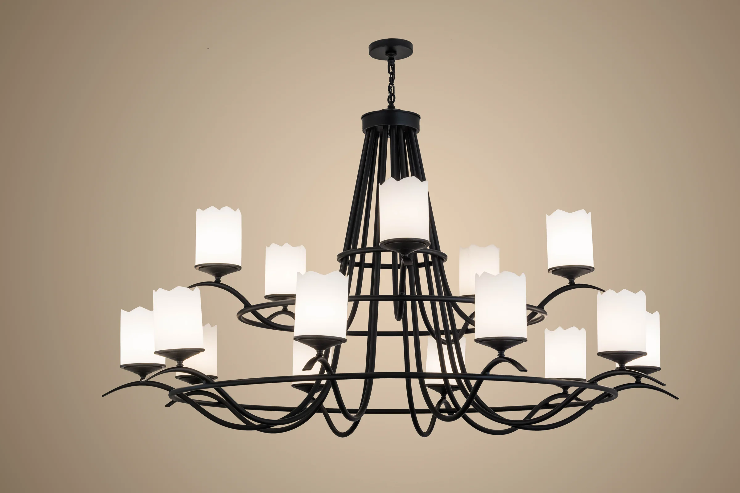 78"W Octavia 15 LT Two Tier Chandelier