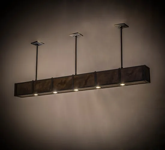 72" Long Giradeau Wood Beam Oblong Pendant