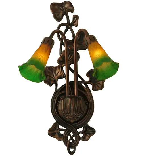 The Amber/Green Pond Lily by Meyda Lighting - Image 1
