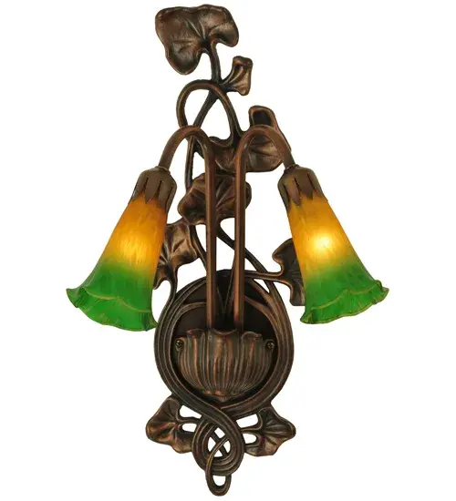 The Amber/Green Pond Lily by Meyda Lighting - Image 4