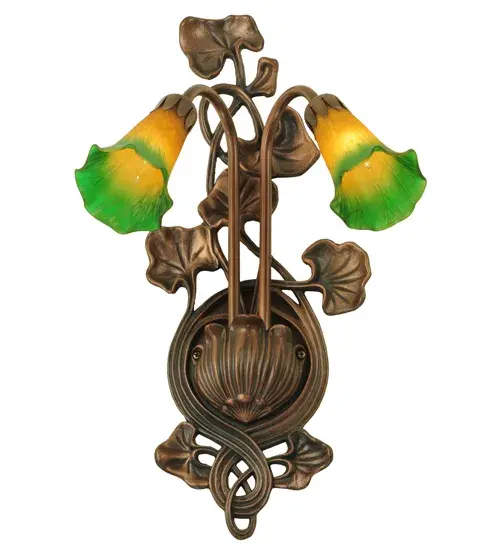 The Amber/Green Pond Lily by Meyda Lighting - Image 6