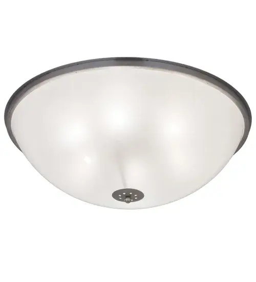 An appealing transitional styled ceiling fixture for residential, hospitality and commercial applications, the Adelaide features a clean look with a Contrail Mist Idalight shade and complemented with hardware featured in a Brushed Stainless Steel finish. Handcrafted in our Yorkville, NY manufacturing facility, the luminaire uses LED bulbs for energy savings, reduced maintenance, quality light and long lamp life. The dome shaped fixture is available in custom sizes, styles, colors and dimmable energy efficient lamping options. The fixture is UL and cUL listed for damp and dry locations. Collection: Adelaide Finish: Brushed Stainless Steel Glass: Contrail Mist Idalight Width: 36.00" Height: 13.00" Length: 36.00" Weight: 20.00 lb Number of Bulbs: 6 Maximum Wattage: 6.00 W Bulb Type: A19 OMNI Bulb Base: E26 Light Source: LED Material: Steel Country of Origin: USA Safety Listing: Wet Safety Rating: Wet LED