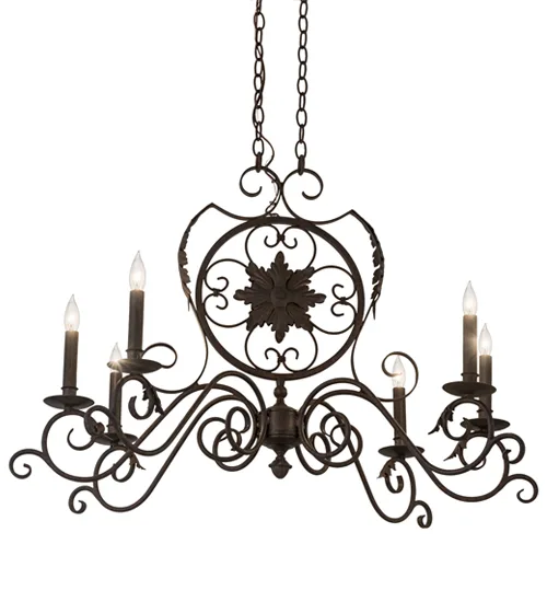 36"L Christabel 6 LT Oblong Chandelier