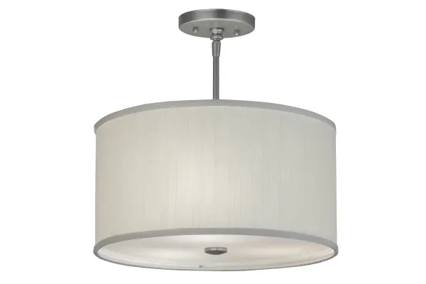 A modern interpretation of a classic form; the Cilindro features an Eggshell White Textrene shade which is complemented with hardware in a luxurious Nickel finish. The architectural drum pendant is enhanced with a Statuario Idalight bottom diffuser. This transitional fixture was created by the hands of our artisans at its manufacturing facility in Upstate New York in the USA. Custom sizes; styles and colors are available; as well as dimmable; energy efficient lamping options. UL and cUL listed for damp and dry locations.