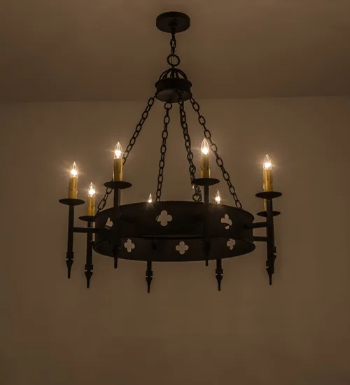 38"W Sabrina 8 LT Chandelier