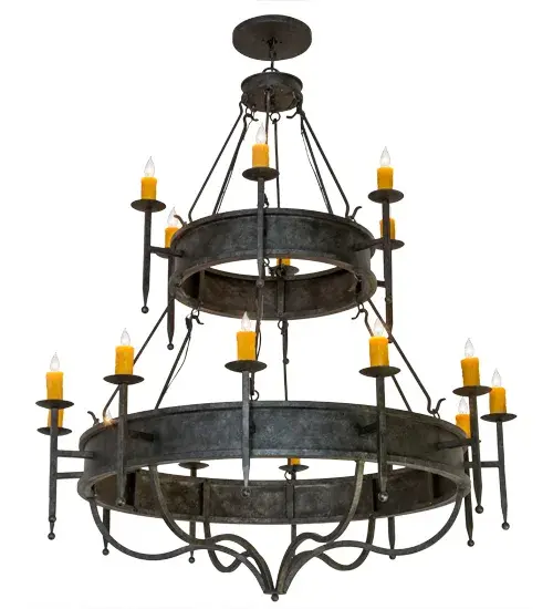 60" Wide Marta 18 Light Two Tier Chandelier - Image 2