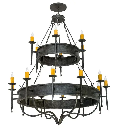 60" Wide Marta 18 Light Two Tier Chandelier - Image 3