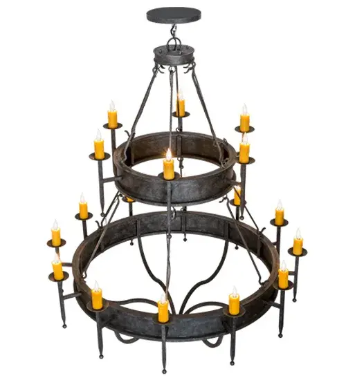 60" Wide Marta 18 Light Two Tier Chandelier - Image 4