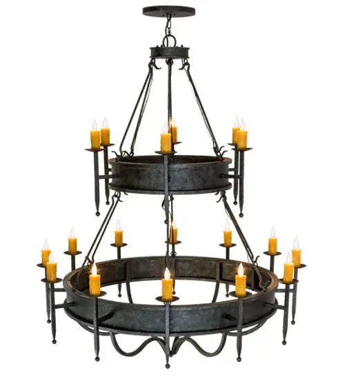 60" Wide Marta 18 Light Two Tier Chandelier - Image 5