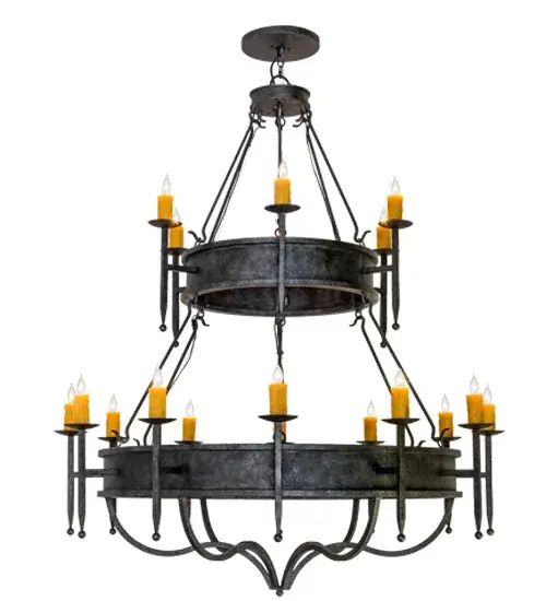 60" Wide Marta 18 Light Two Tier Chandelier - Image 6