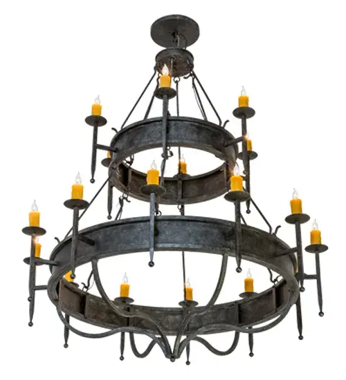 60" Wide Marta 18 Light Two Tier Chandelier - Image 7