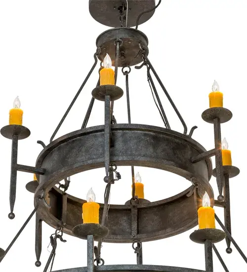 60" Wide Marta 18 Light Two Tier Chandelier - Image 9