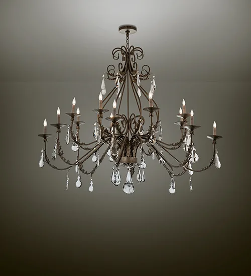 60"W French Elegance 16 LT Chandelier