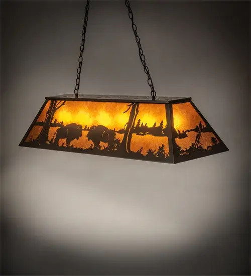 The Battling Buffalo by Meyda Lighting - Image 1