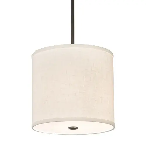 Designed with a round profile and a clean architectural look, this appealing and versatile ceiling fixture defines a sophisticated aesthetic. This Beige Textrene shade is designed with a Statuario Idalight bottom diffuser and complemented with hardware in a Timeless Bronze Powder finish. Handcrafted by highly skilled artisans in our 180,000 square foot manufacturing facility in Yorkville, New York, this transitional styled pendant is available in a wide range of custom choices including various designs, colors, sizes and dimmable energy efficient lamping options such as LED. The 12 inch wide pendant is UL and cUL listed for damp and dry locations. Collection: Cilindro Finish: Timeless Bronze Glass: Beige Textrene/Stataurio Idalight Width: 12.00" Height: 53.00" Length: 12.00" Weight: 3.50 lb Number of Bulbs: 1 Maximum Wattage: 60.00 W Bulb Type: A19 Bulb Base: E26 Material: Steel Country of Origin: USA Safety Listing: Dry Safety Rating: Dry - alternate view