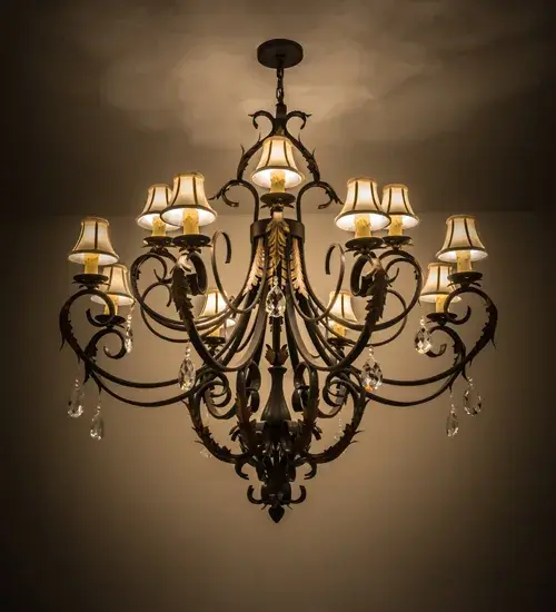 54"W Ingrid 12 LT Chandelier - Image 1