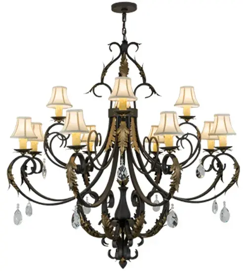54"W Ingrid 12 LT Chandelier - Image 5