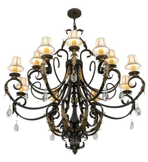 54"W Ingrid 12 LT Chandelier - Image 6