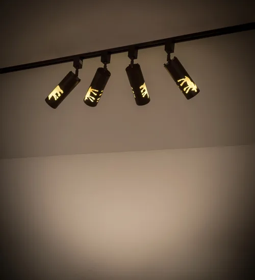 96"L Moose & Black Bear 4 LT Track Lighting