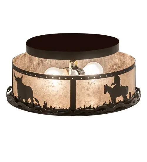 The Meyda Tiffany - Cowboy & Steer by Meyda Lighting - Image 4